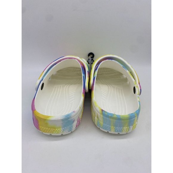 Crocs Clogs Unisex M10 W12 Multi Classic Tie Dye Graphic Slip On Outdoor NWT - Picture 4 of 7